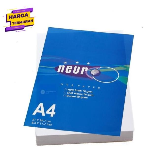 

Kertas HVS A4 70 gr Murah 1 DUS KHUSUS GOSEND Neuro 70 Gsm 400 Lembar