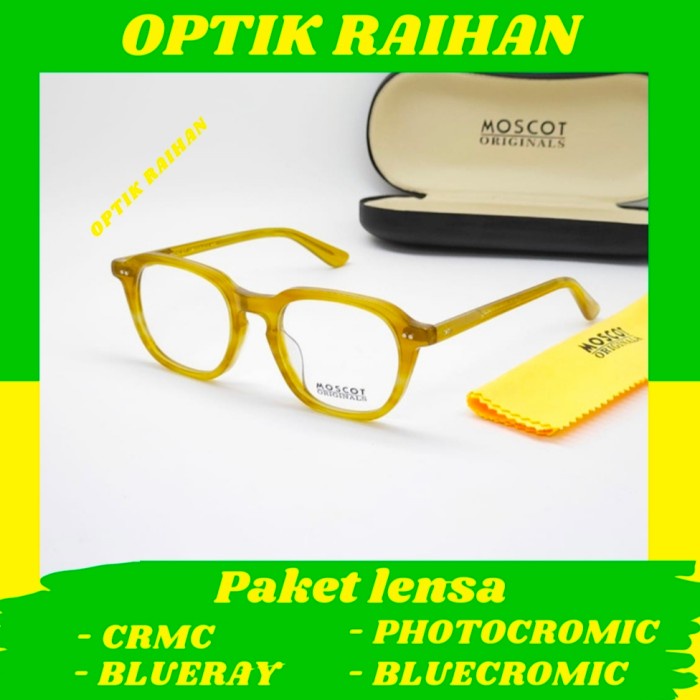 Kacamata Minus Pria - Frame Kacamata Pria Moscot Bilik Grade Original Paket Lensa Minus