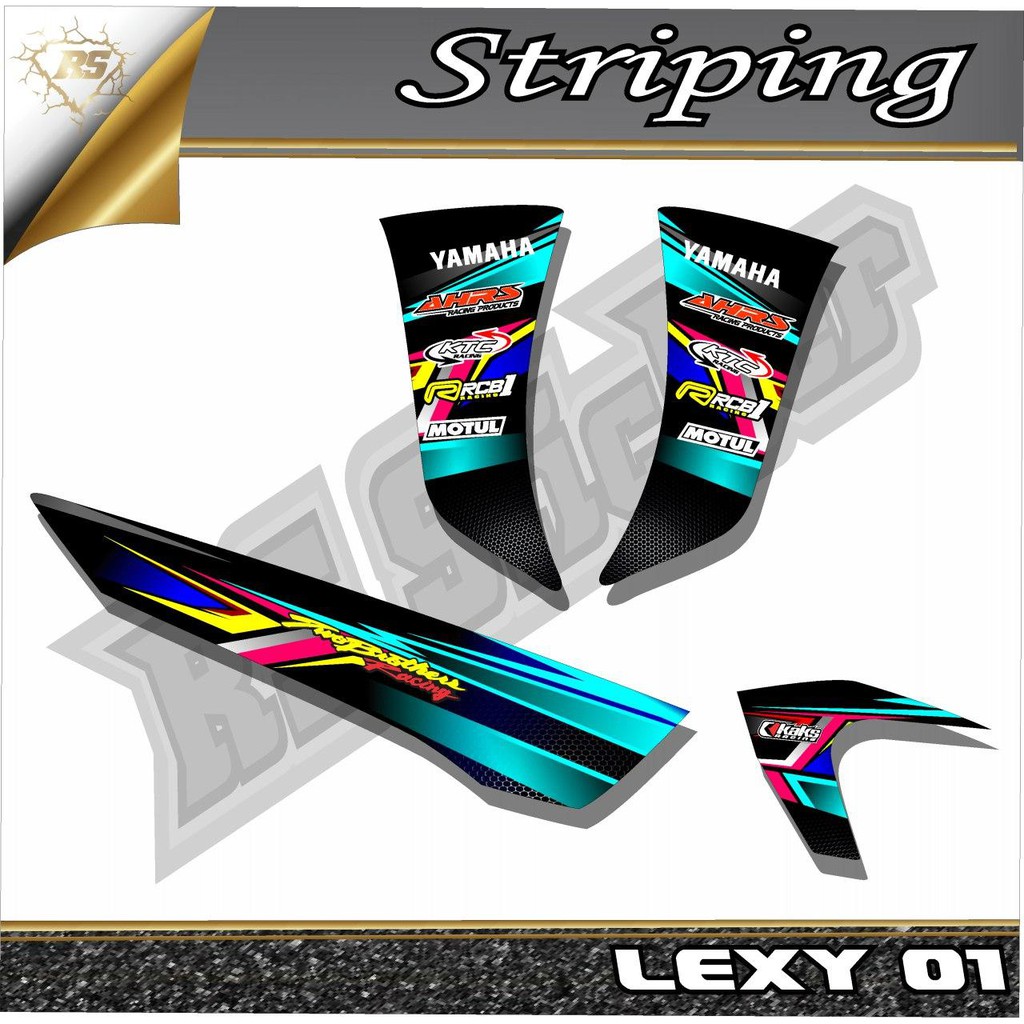 Striping sticker Yamaha Lexi - Sticker Variasi list Motor Ymaha Lexi 01