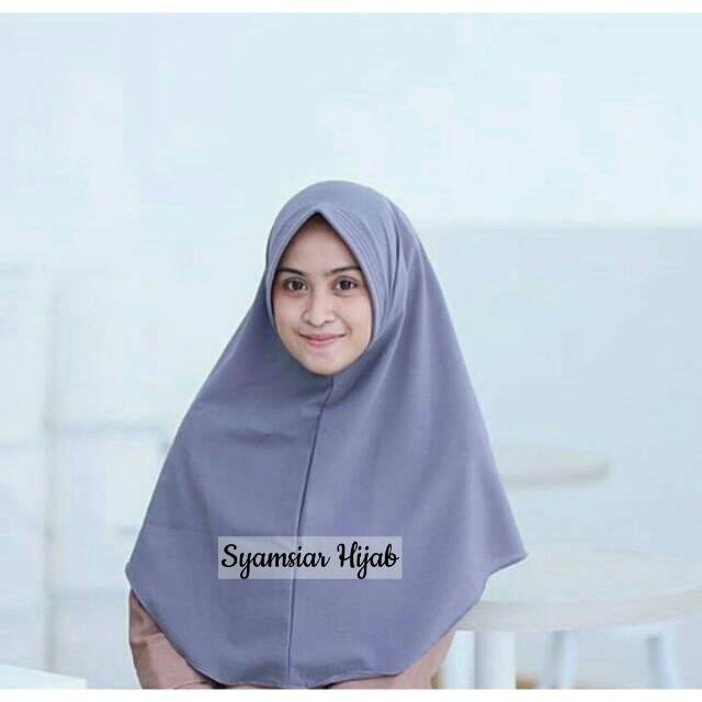 Jilbab Simple Pet wolfis / hijab syari, Kerudung Simpel Ped Wollpeach