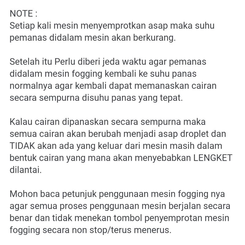 Obat fogging siap pakai