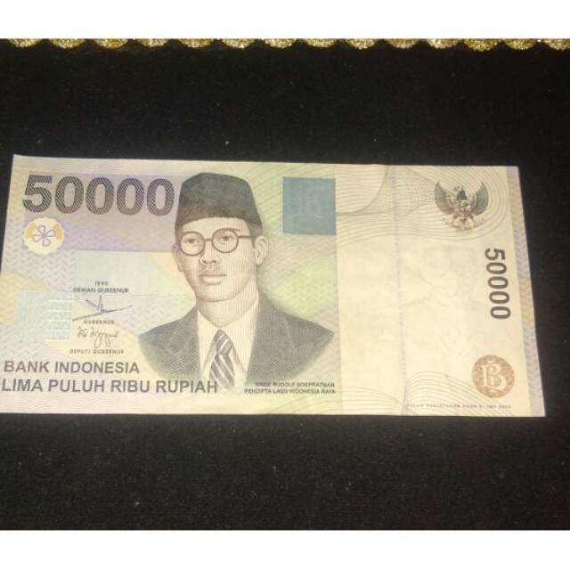 UANG KUNO UANG MAHAR Rp 50.000 WR SUPRATMAN VF