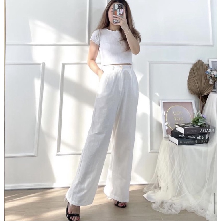 celana kulot linen wanita / cullote pants