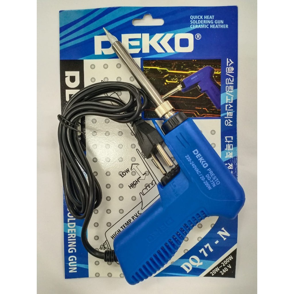 Solder / Tembak Gun Dekko DQ 77-N Original Quick Heat 20-200W