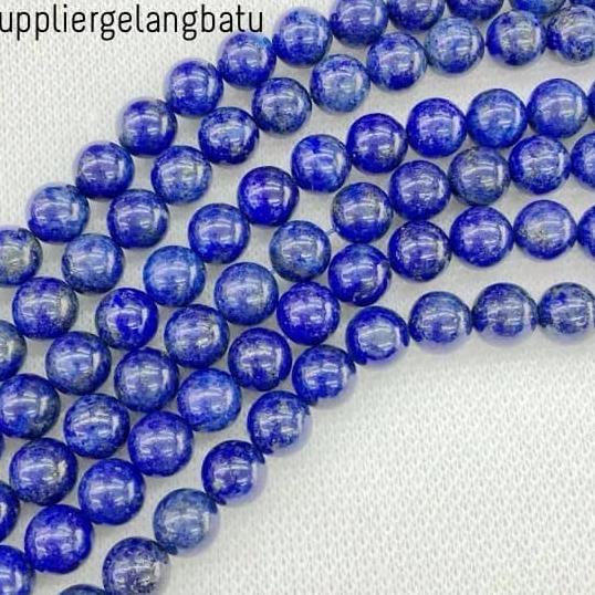 batu afghanistan lapiz lazuli bahan gelang kalung rencengan biru 6mm