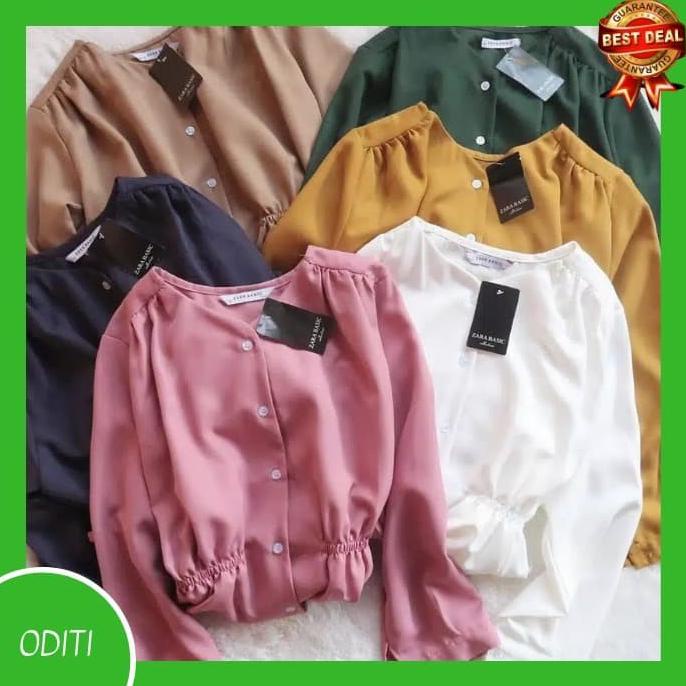 Promo Baju Wanita Blouse / Atasan Wanitatwiscone 353 - Hijau Botol Non Cod