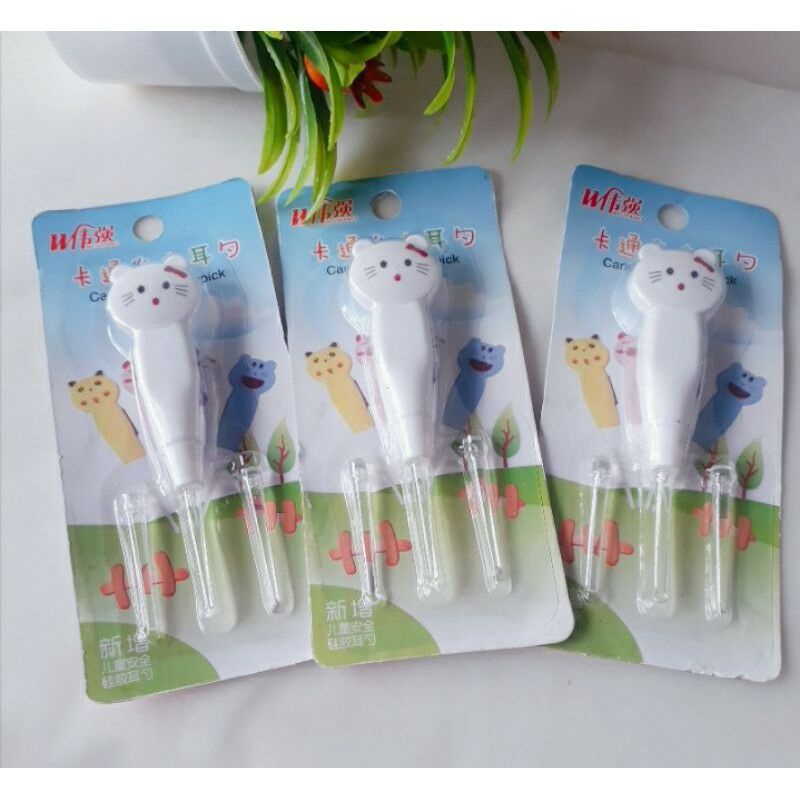 Korek kuping led / Earpick cute animal cartoon