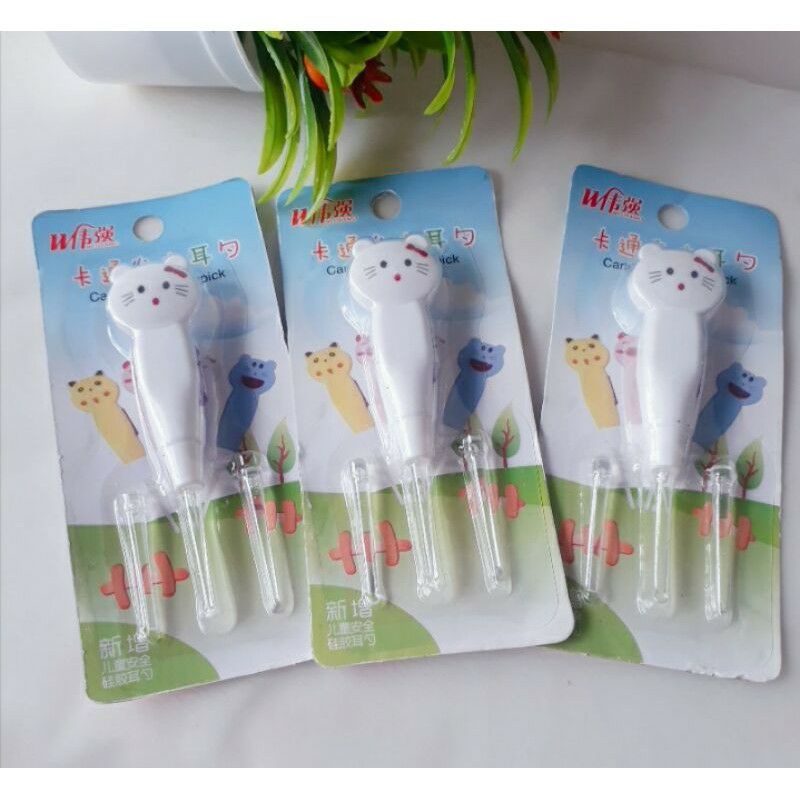 Korek kuping led / Earpick cute animal cartoon