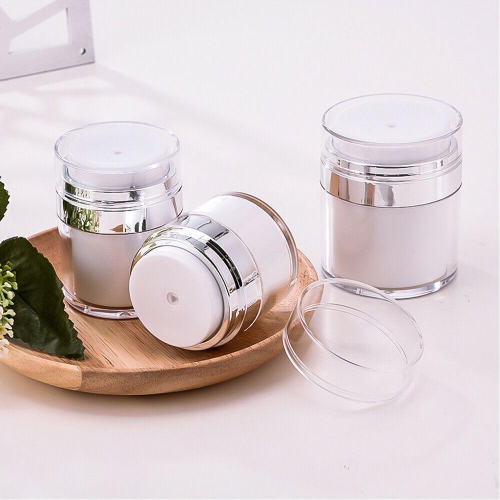 Suyo Botol Vakum Multi Ukuran Alat Makeup Kosong Isi Ulang Travel Cream Airless Sample Vial Press Cream Jar