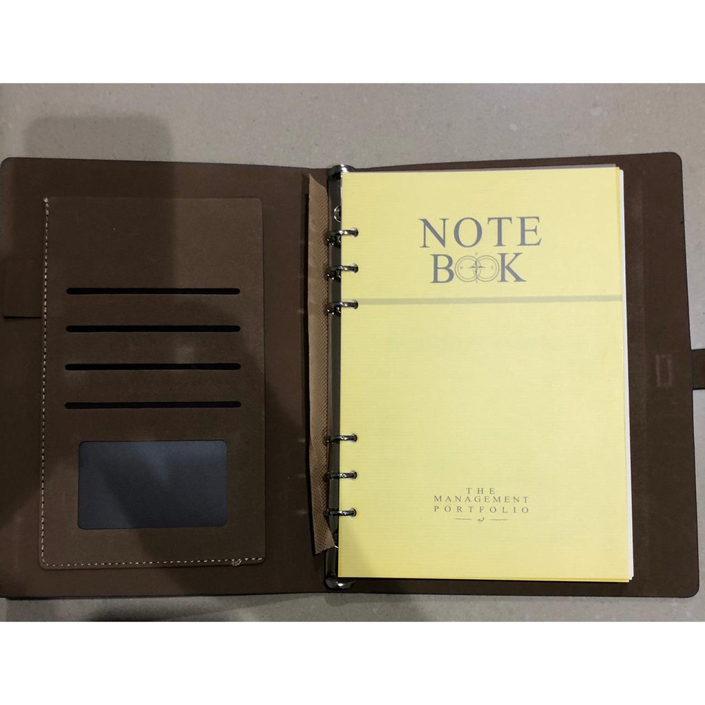

buku looseleaf kulit exclusive a5 import ring 6 baru ko dany