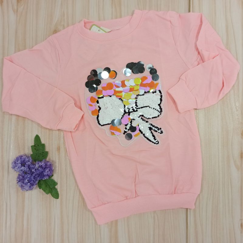 [Ss-3005] Sweater Anak 2-5tahun, Atasan Anak Sequin Usap Import, Keren, Kaos Anak Lengan Panjang