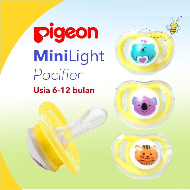 Empeng Pigeon Ekonomis / Empeng Bayi Bulat 6+ bulan / Empeng Bayi Pigeon minilight pacifier-2
