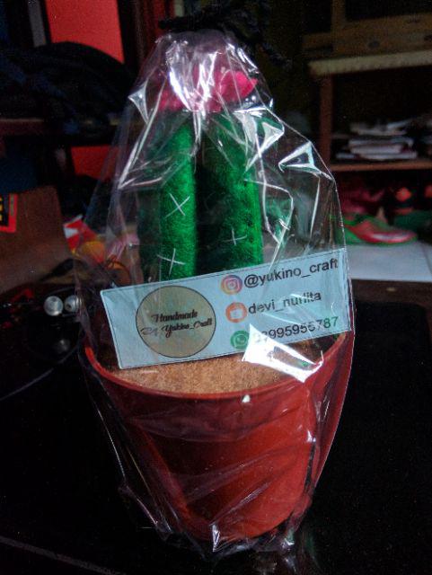 Kaktus Flanel / Hiasan Meja Flanel / Kaktus