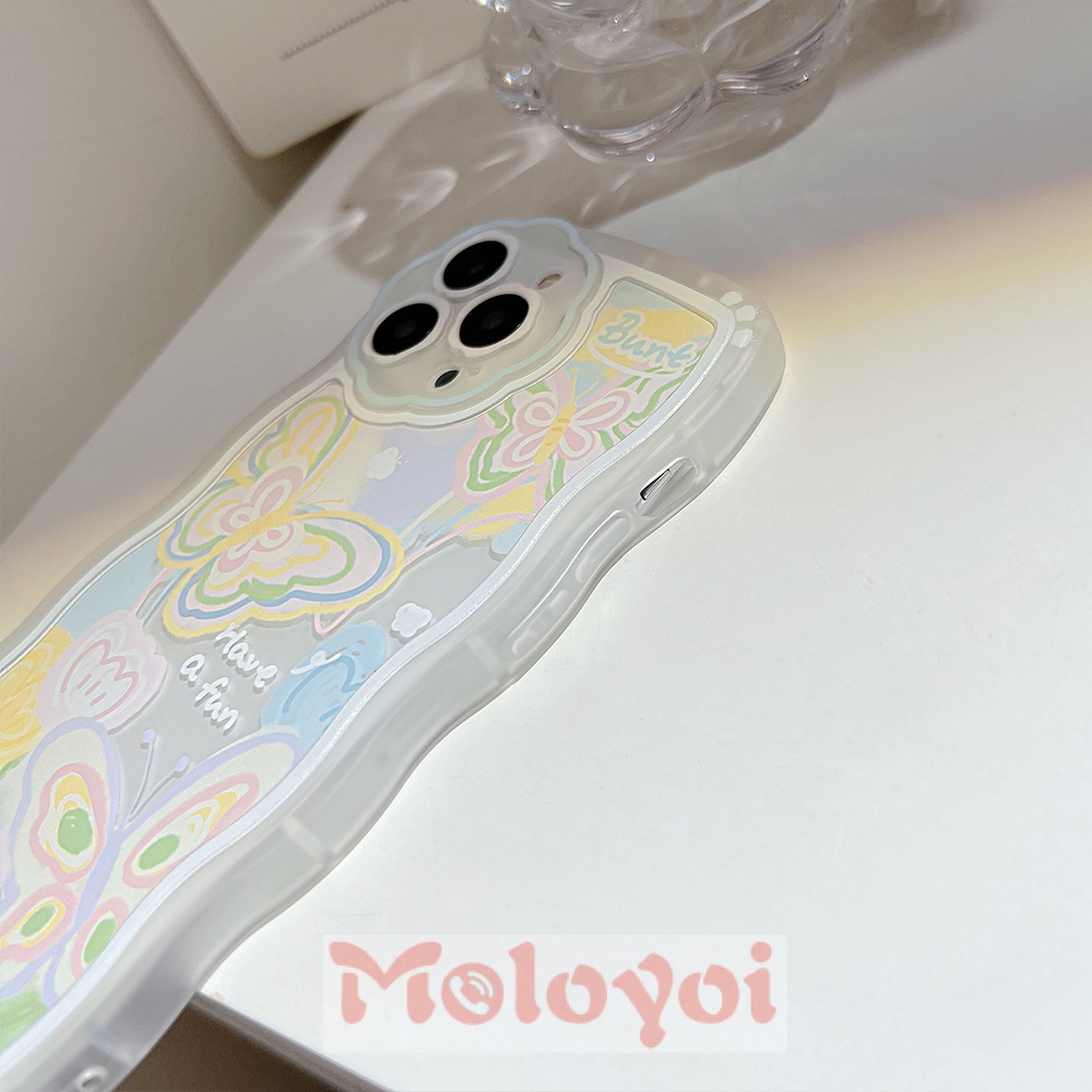 Soft Case Motif Bunga Butterfly Untuk IPhone XR 7 8 Plus 11 13 12 Pro MAX 7 Plus X 6 6s Plus XS MAX 8 Plus SE 2020