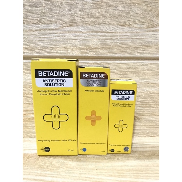 Betadine Solution Antiseptic untuk Luka | 60 ml | 30 ml | 15 ml