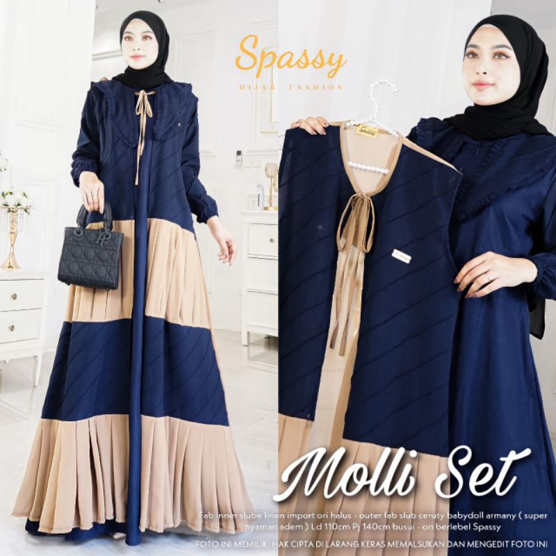 Ready Stok Molli Set By Spassy Hijab Fashion (Produk Ori Berlabel Spassy)