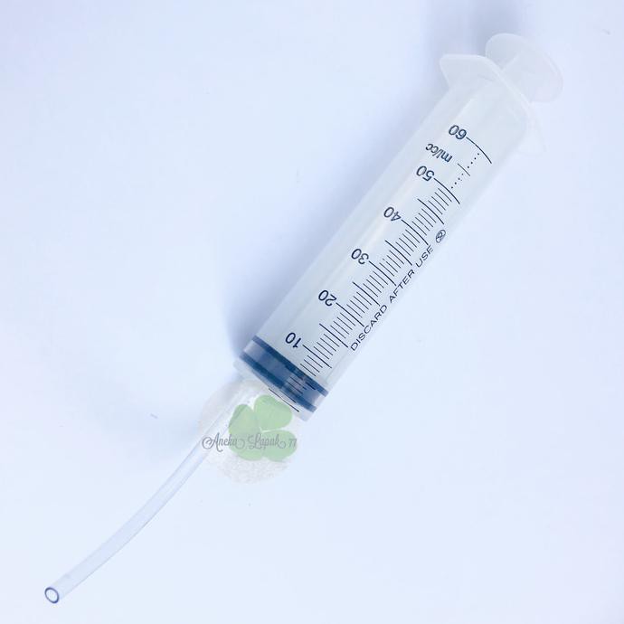 Suntikan 50 cc + selang Syringe 50 ml baru tinta parfum essence warna