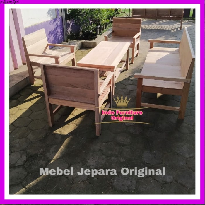 Set Meja Tamu, Kursi Tamu, Kursi Ruangan Kayu Bengkirai Kalimantan Murah Original