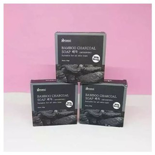 Jual Hanasui Bamboo Charcoal Soap with Scrub for Detoxifiying - Sabun