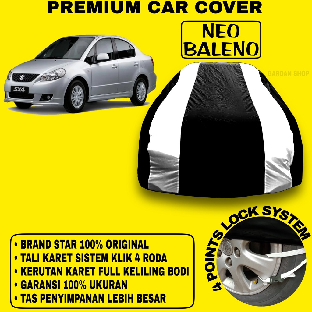 Body Cover NEO BALENO Sarung Strip SILVER Penutup Pelindung Bodi Mobil Neo Baleno PREMIUM