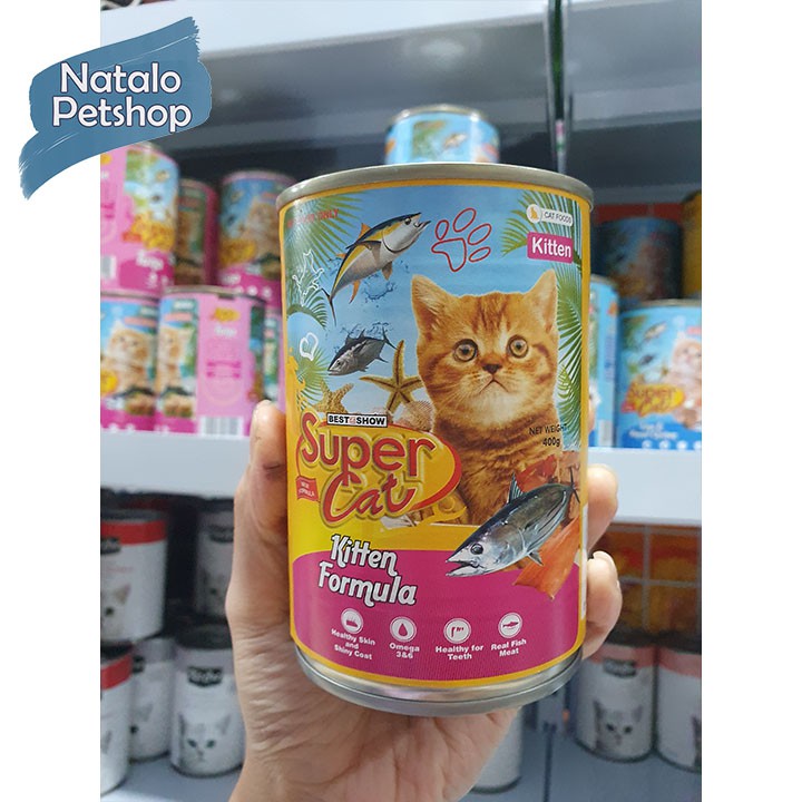 Supercat Food KITTEN FORMULA 400Gr-Makanan Basah Kaleng Anak Kucing super cat