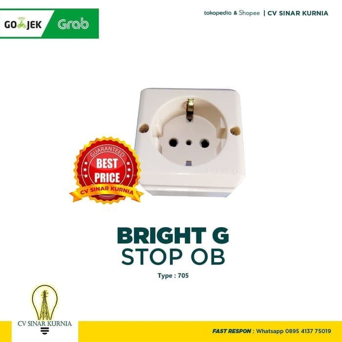 Stop Kontak Merk Bright G 705 OB Warna Cream