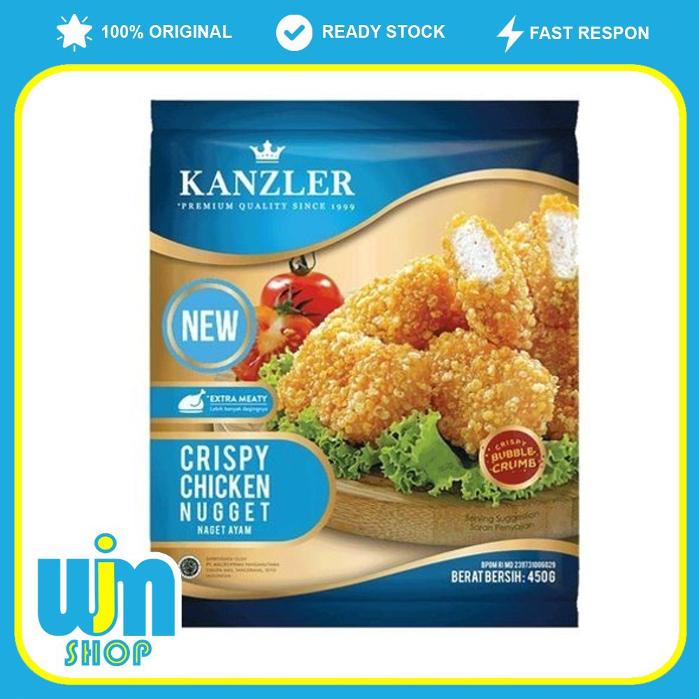 Kanzler Crispy Chicken Nugget 450 Gr Naget Ayam Makanan Beku Makassar