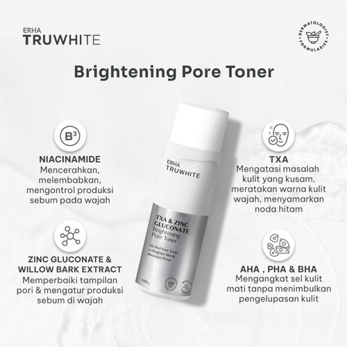 ERHA Truwhite Brightening Facial Wash &amp; Toner - Sabun &amp; Toner Pencerah Wajah