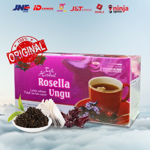 

Teh Herbal Untuk Vitamin Untuk daya tahan tubuh dan ANTIOKSIDAN TEH ROSELLA UNGU Tazakka isi 20 Kantung Teh Celup