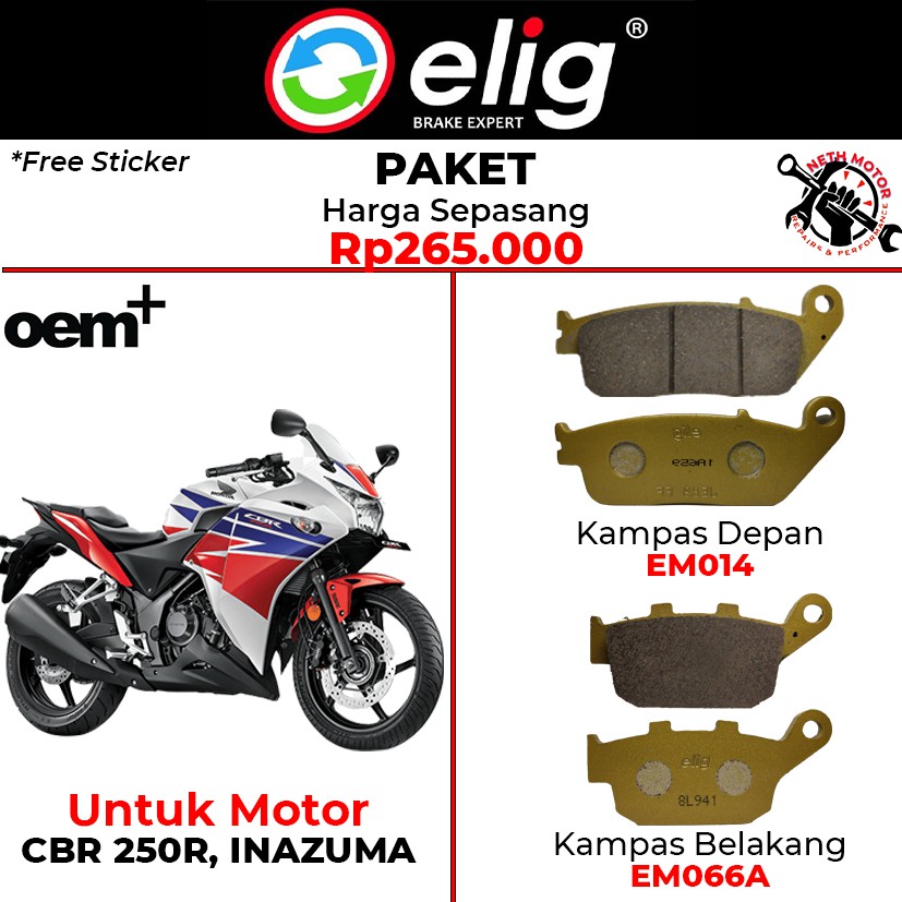 PAKET KAMPAS REM ELIG CBR 250RR - EM014 & EM066A