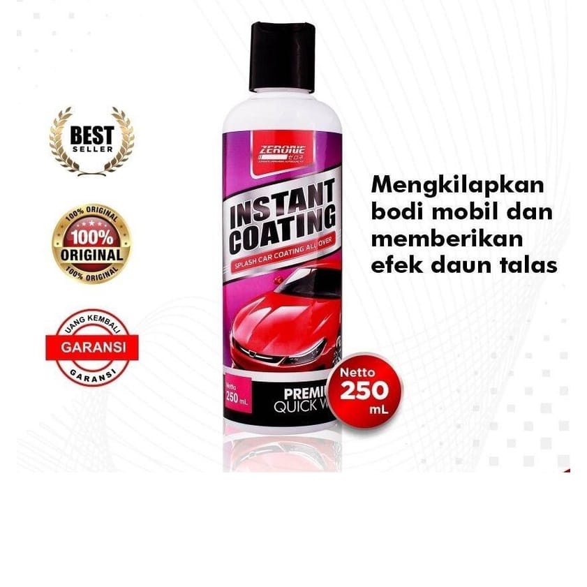 New Zerone Instant Coating 250 ml Pengkilap Kaca Mobil [ORIGINAL] ZERONE Instan Coating / Pengkilap 