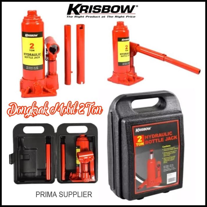 Krisbow Dongkrak Hidrolis 2 Ton / Dongkrak Mobil 2 Ton Dongkrak Botol