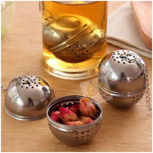 Saringan Teh Bentuk BOLA Stainless Filter Tea Infuser Ball Maker