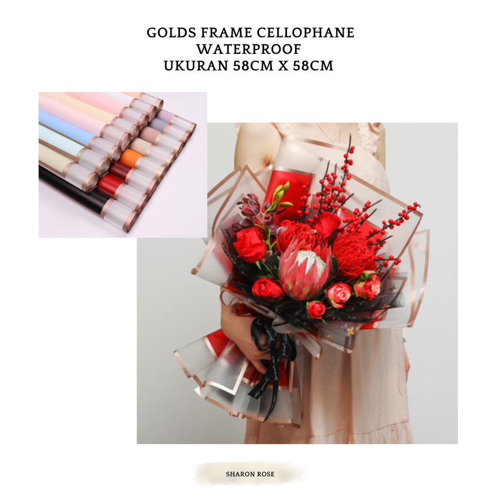 

TRANSPARENT BIG LINE FLOWER WRAPPING / KERTAS BUKET BUNGA / FLOWER WRAP CELLOPHANE WATERPROOF 16