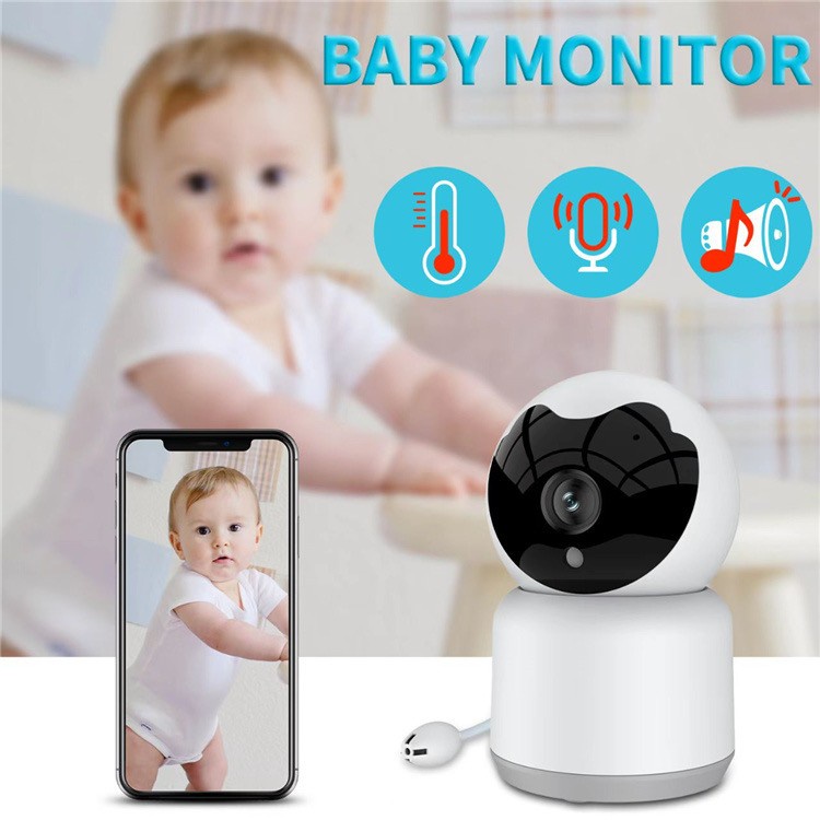 BM100 Smart Ip Camera Video WiFI Baby Monitor with TUYA Apps &amp; 360 PTZ rotation