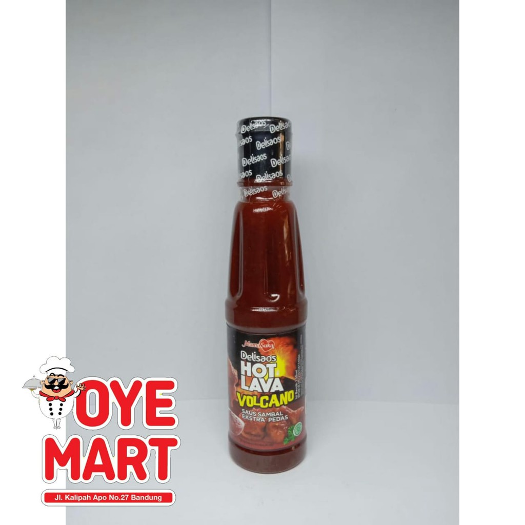 DELISAOS SAUS SAMBAL HOT LAVA VOLCANO 130ML SAUS SAMBAL PEDAS HARGA PROMO