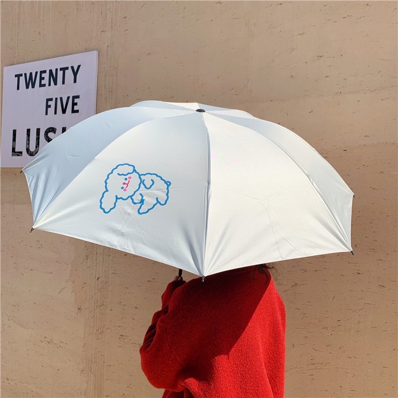 Payung Premium/ Payung Lipat / Payung Lucu / Anti UV motif poodle/ bear