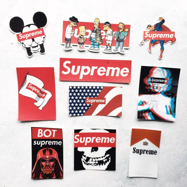 Sticker Stiker  Brand Supreme  Shopee Indonesia