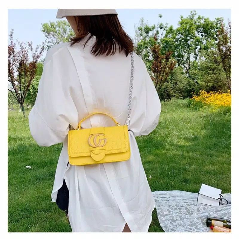 BJ7686 - BLACK/BLUE/GREEN/KHAKI/PIK/RED/WHITE/YELLOW - TAS SLEMPANG TAS WANITA FASHION IMPORT MODIS ELEGAN TERMURAH TERLARIS TERBARU BAGSTORE JAKARTA TAS BATAM LT1245 KPC9042 ELJ5145 JTF3740