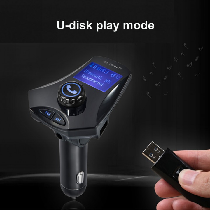 M7S Bluetooth Car Charger MP3 Player BluetoothKit FM Transmitter TF Card U-Disk Port