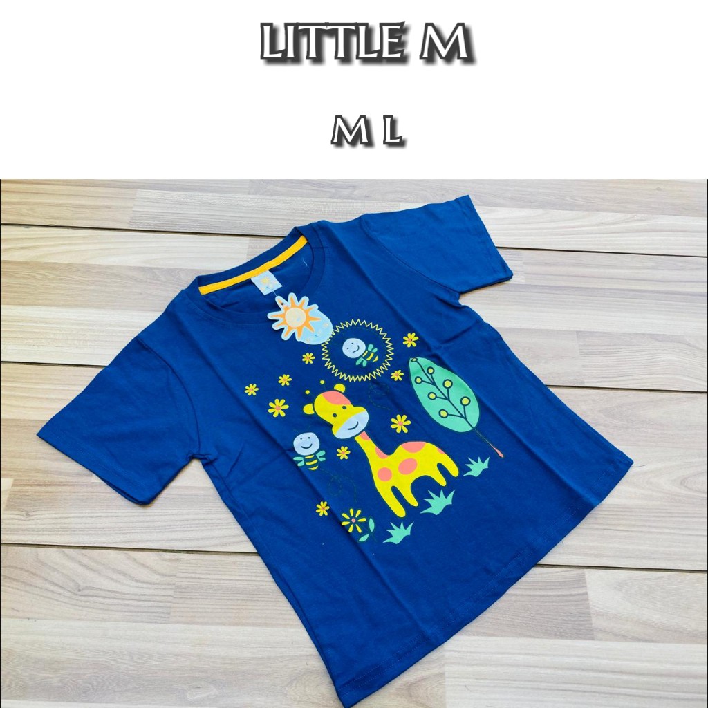 kaos little m biru20