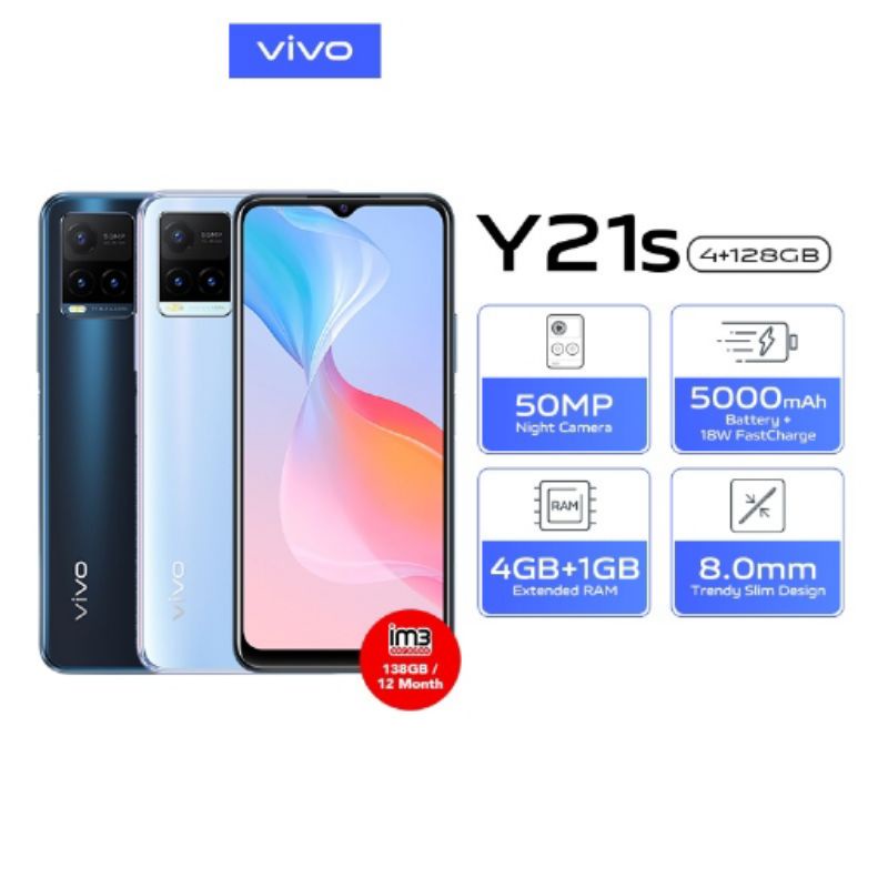 Hp Vivo Y21s Ram 4 128 Rom Garansi Resmi