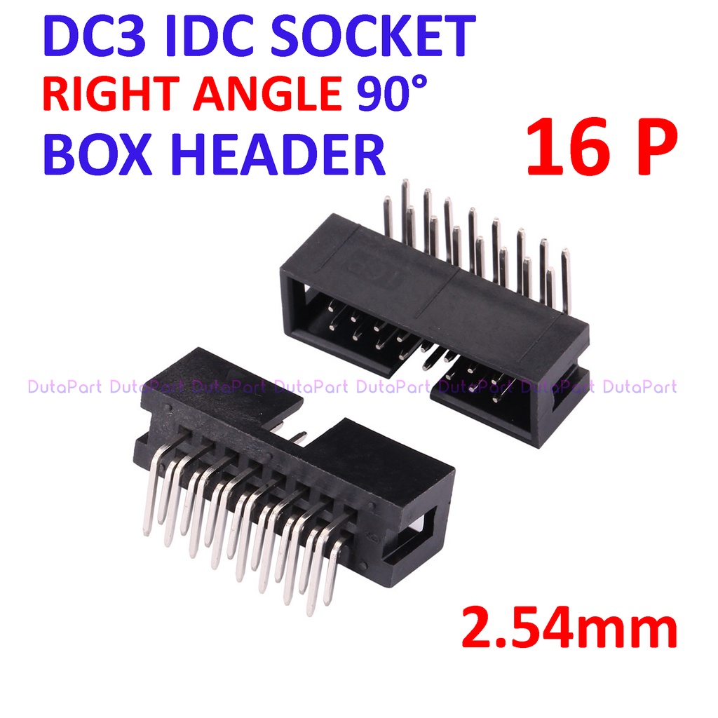 DC3-16P Socket IDC Male Right Angle Siku 16P 16 Pin 2x8 Box Header