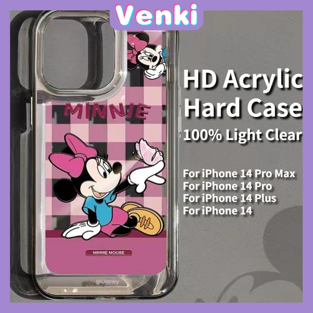 iPhone Case HD Acrylic High Quality Hard Case Clear Case Metal Button Protection Camera Shockproof Cartoon Cute Compatible For iPhone 14 Pro Max 14 Plus 13 Pro Max 12 11 XR 7Plus