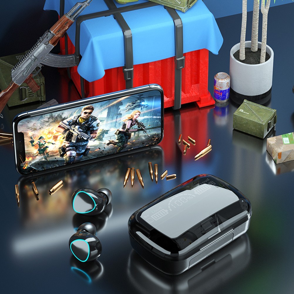 【BT016】(COD)M10 Headset Bluetooth Full Bass Stereo 3500mah Power Bank Wireless Earphone Tahan Air TWS with Mic Headphones  Handset Earbud Henset Handset Heandset Hedset Hetset