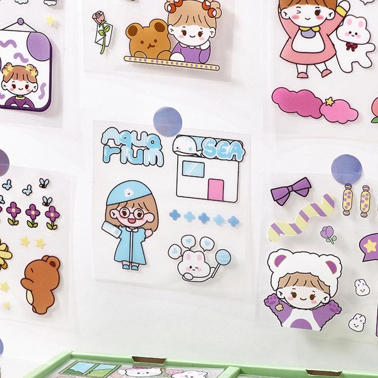 

TERBARU 100 Lembar Stiker Motif Kartun Korea Lucu Anti Air Dekorasi Handbook Scrapbook DIY 3995 ❣