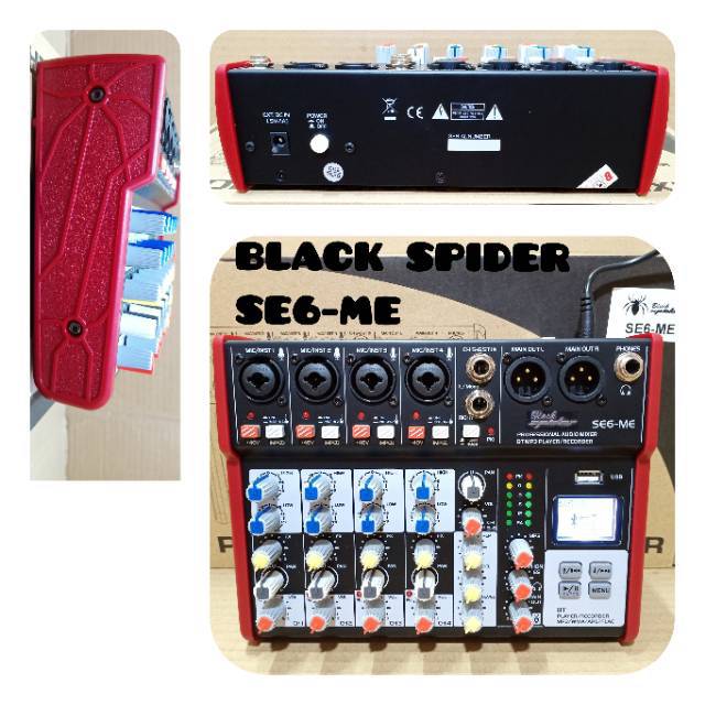 Jual Mixer Audio 4 Channel Black Spider Pmx 453 Pro Mixing Console Jakarta Barat B M E Tokopedia