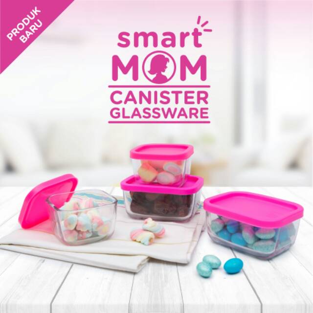 Smart Mom Canister Glassware set 4
