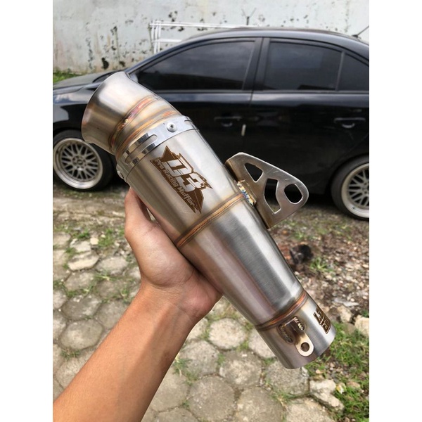 Silincer Drag Engker Stenlis inlet 50 - FREE LASER NAMA