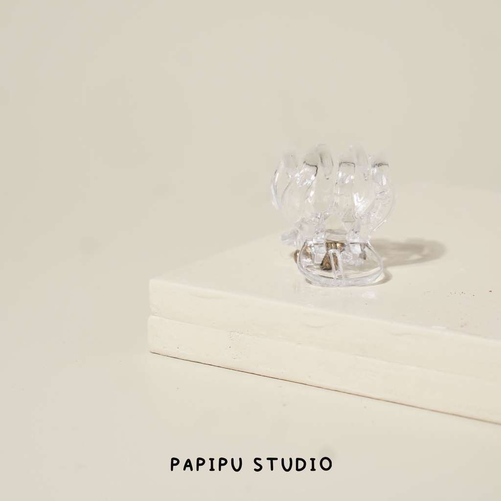 Papipu studio - Jepit poni clear jelly 2cm